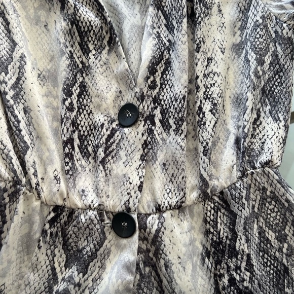 Zara Snake Print Button Up Dress Size M - Picture 5 of 8